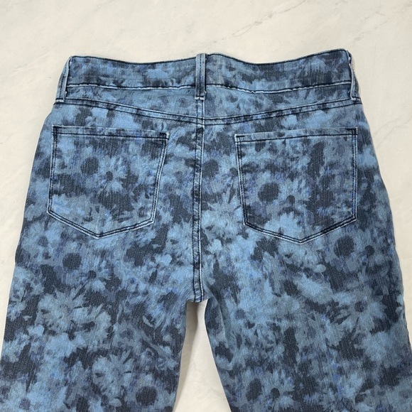 NYDJ Legging Blue Watercolor Skinny Jeans Size 2 Long - Picture 4 of 7